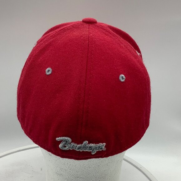 Vtg Ohio State Buckeyes Red Fitted Hat 7 1/8 Zephyr Embroidered O Logo 100% Wool - Picture 3 of 5